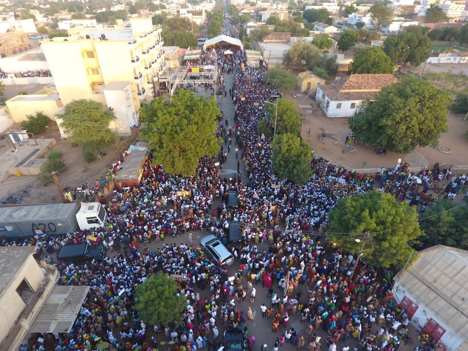 Forte mobilisation de Mamour Diallo : Le meeting vu par un drône