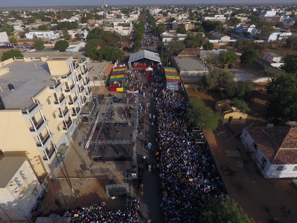 Forte mobilisation de Mamour Diallo : Le meeting vu par un drône