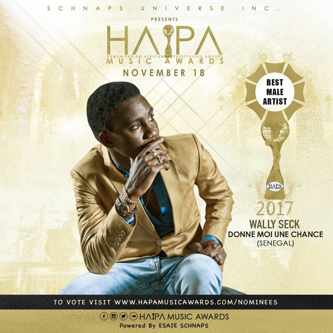 Waly Seck nominé aux hapa Musique Awards 2017