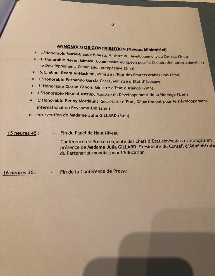 Panel de haut niveau sur l’éducation : la liste des hôtes de marque de Macky Sall (Documents)