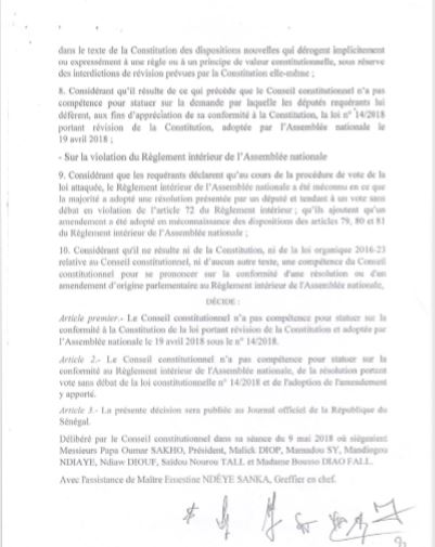 Loi sur le parrainage : le Conseil Constitutionnel se déclare incompétent à statuer sur la « conformité »