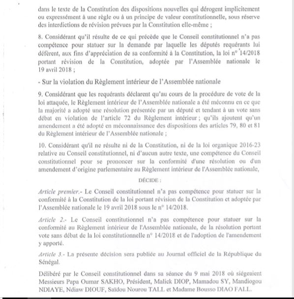 Loi sur le parrainage : le Conseil Constitutionnel se déclare incompétent à statuer sur la « conformité »