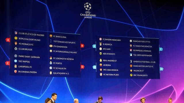 Ligue des champions : le tirage complet des groupes !