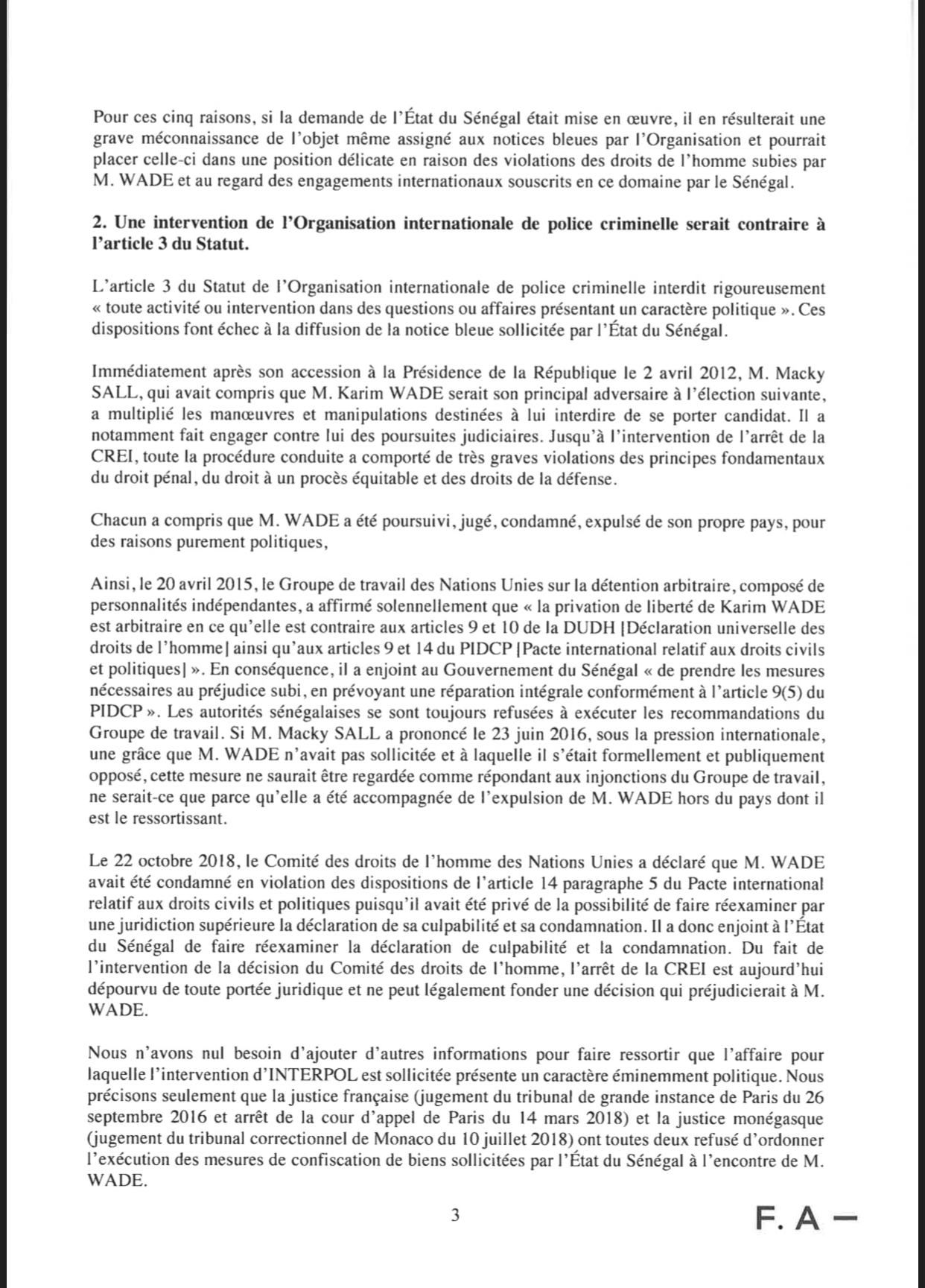 Retour de Karim Wade à Dakar : Les avocats de Wade-fils écrivent à Interpol (DOCUMENT)