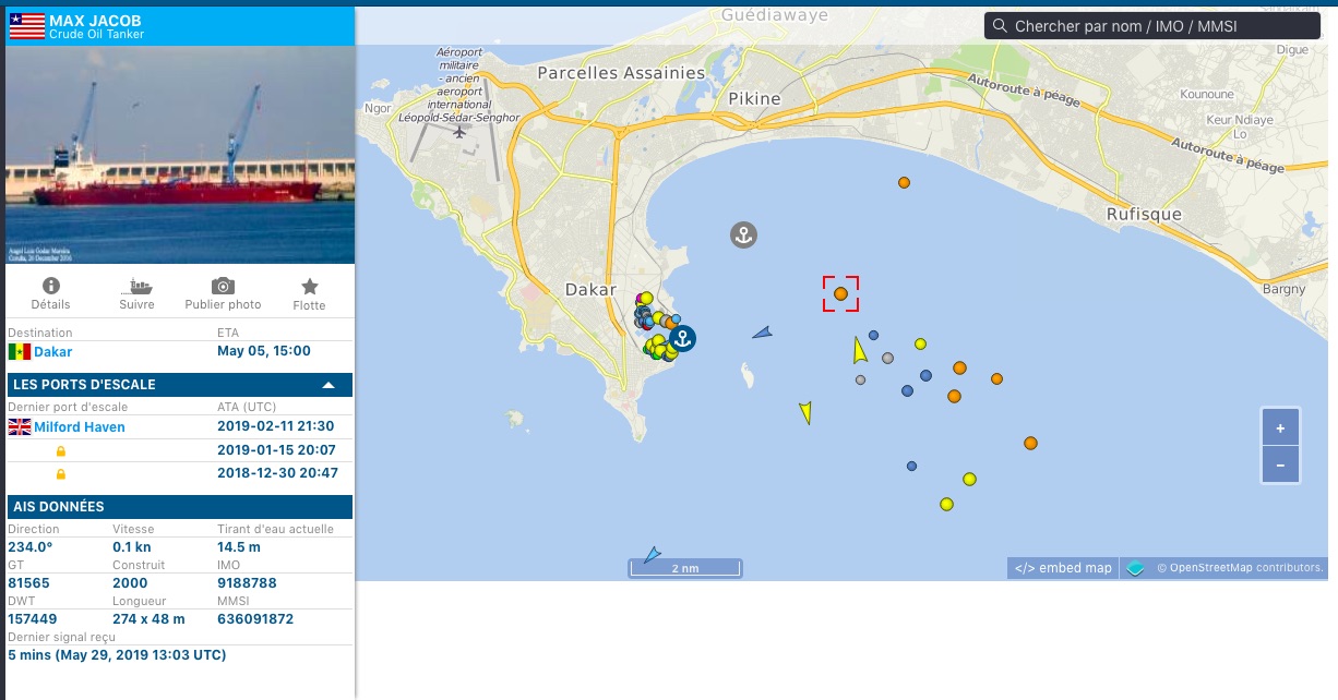 AFFAIRE DU BATEAU MAX JACOB DE DERMOND / Toujours aucun déchargement de brut effectif pour ce navire accosté depuis le 5 mai... Ruée vers les banques pour sauver la face !