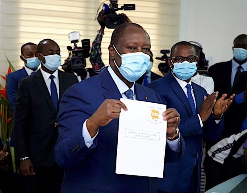 Officiel  / Alassane Dramane Ouattara est candidat à la présidentielle d'octobre.