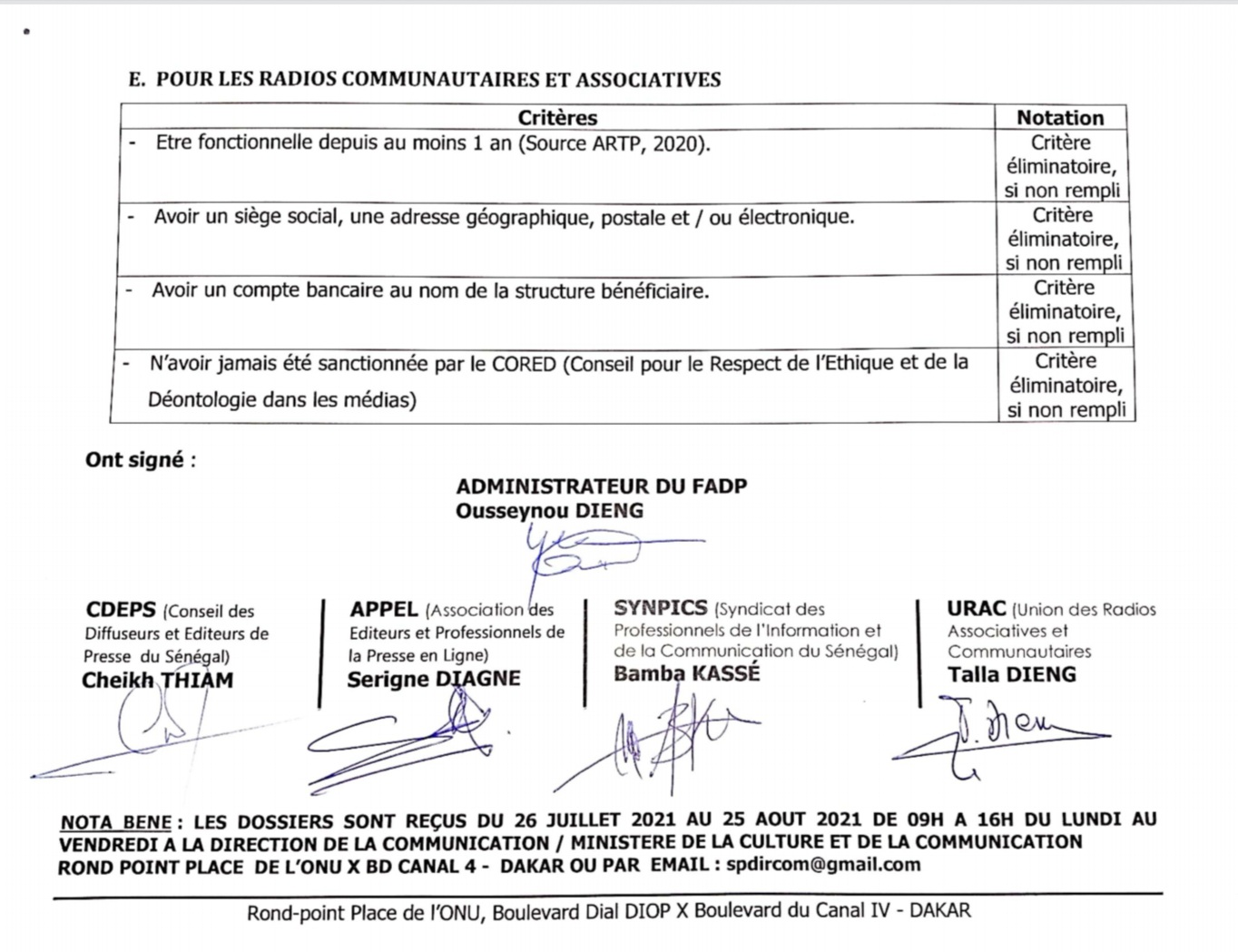 FADP : les membres du conseil de gestion fixent les critères d’éligibilité à l'allocation