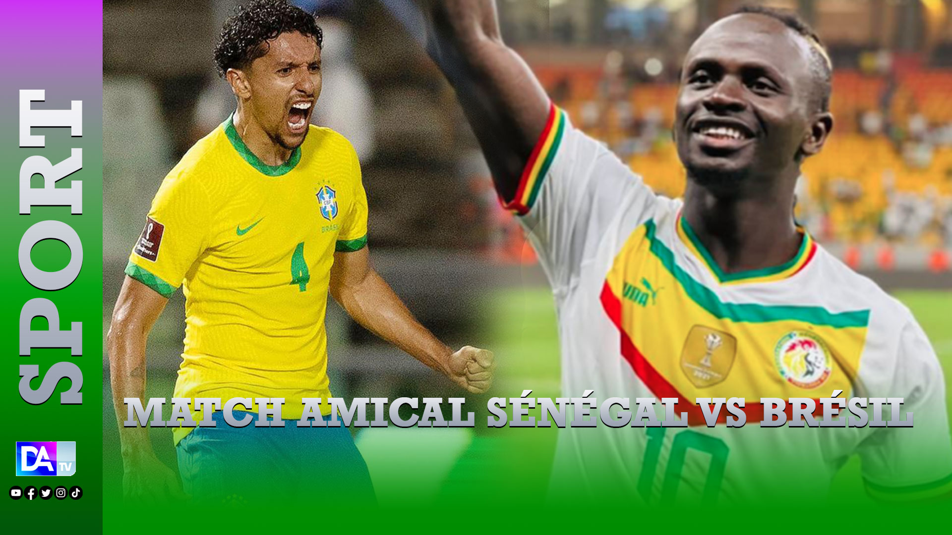 Brésil vs Sénégal : Les Lions mènent au score (3-2) suite à un CSC de Marquinhos et but de Sadio Mané