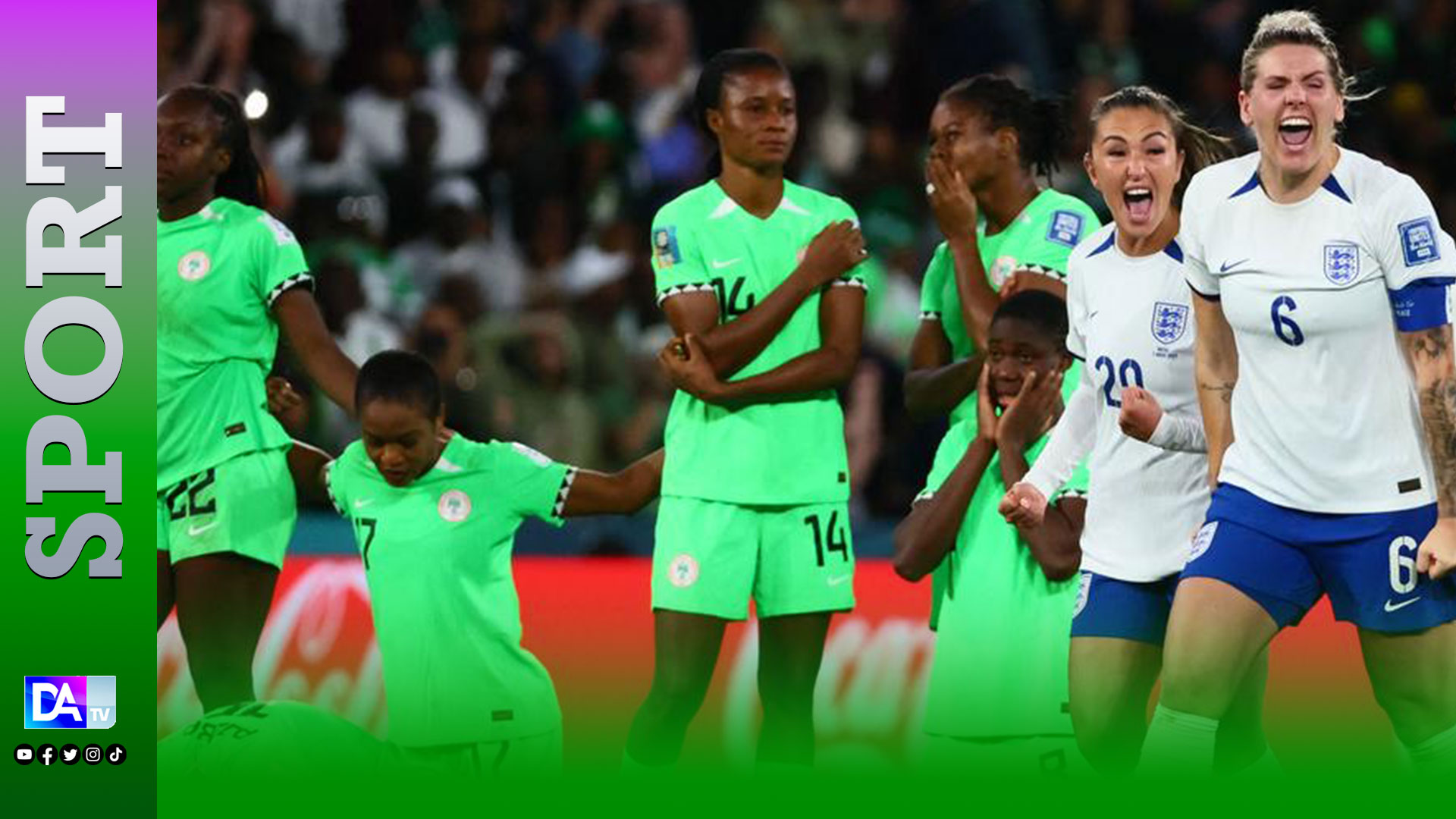 Coupe du monde féminine : À l’issue d’une rencontre à suspens le Nigéria s’incline aux tirs au but devant l’Angleterre