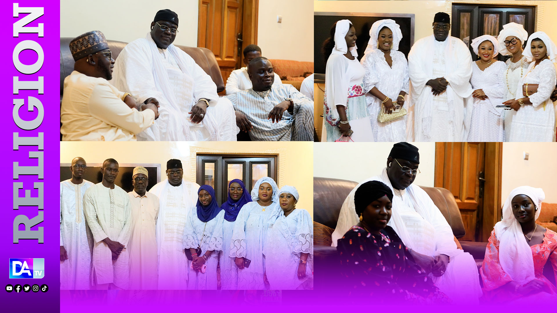 [ IMAGES ]  Ziar : Cheikh Bassirou Mbacké Khadim Awa Bâ en toute complicité avec sa famille proche