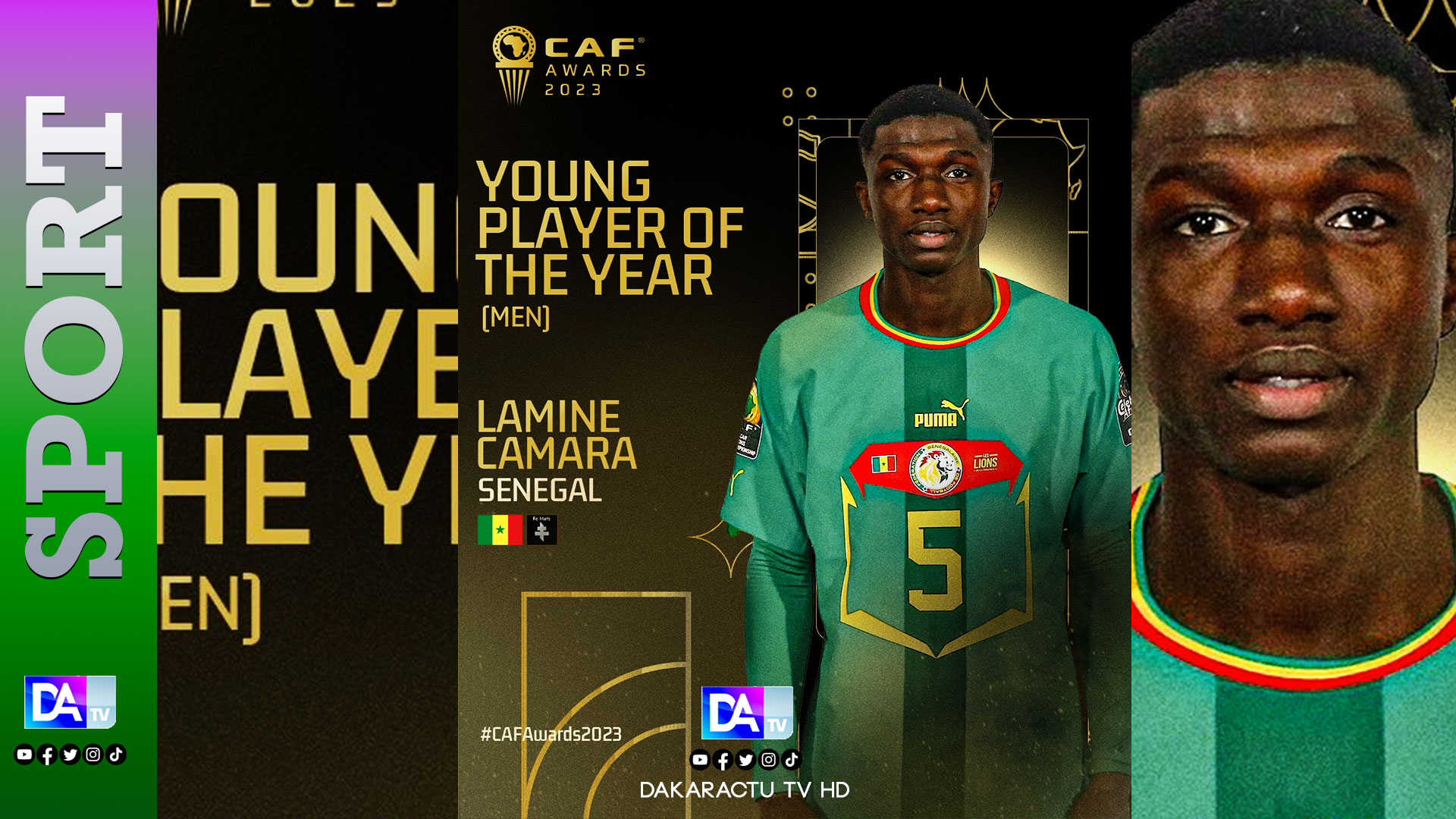 CAF Awards 2023 : Lamine Camara, l'étoile montante du football africain, désigné meilleur jeune joueur !