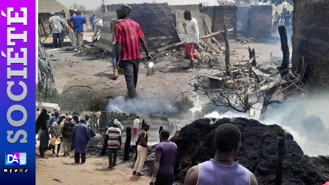 KÉRÉWANE (Médina Yoro Foula) : Un violent incendie emporte un enfant, brûle deux villages et un montant de 5 millions...
