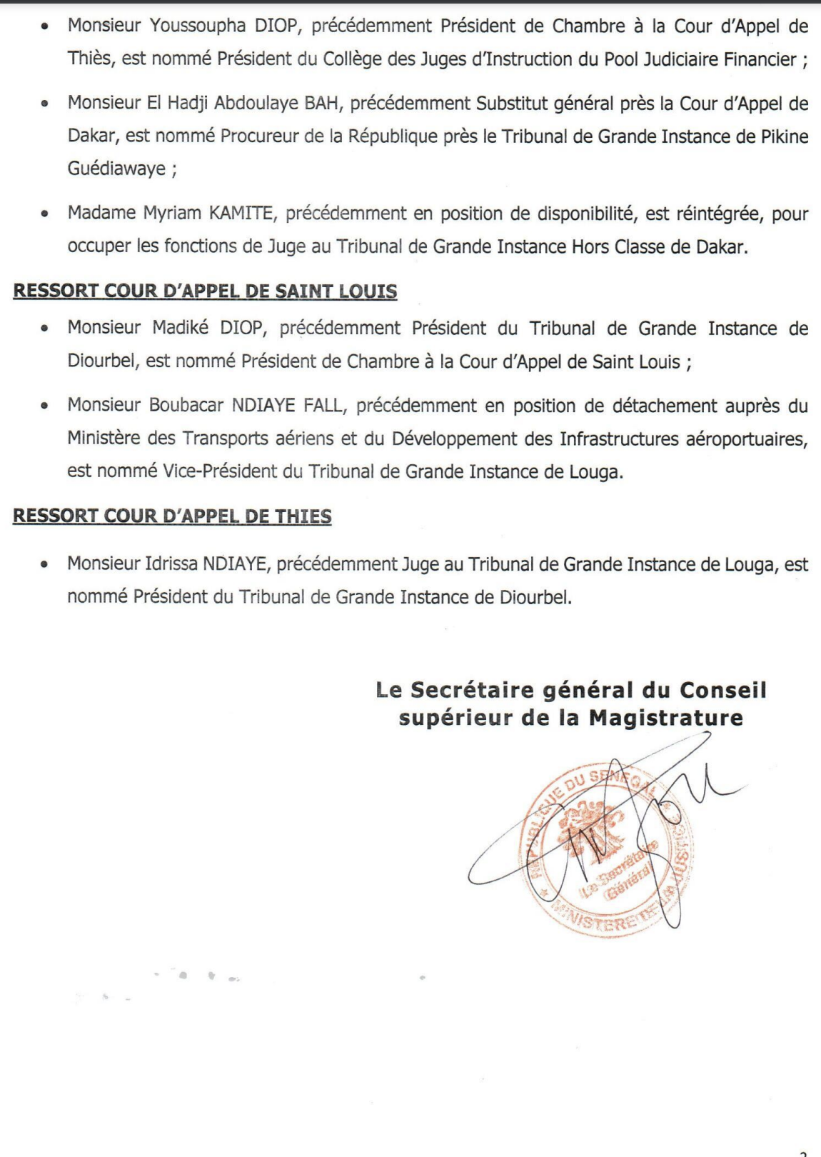 Cour suprême : Abdoulaye Ndiaye nouveau Président