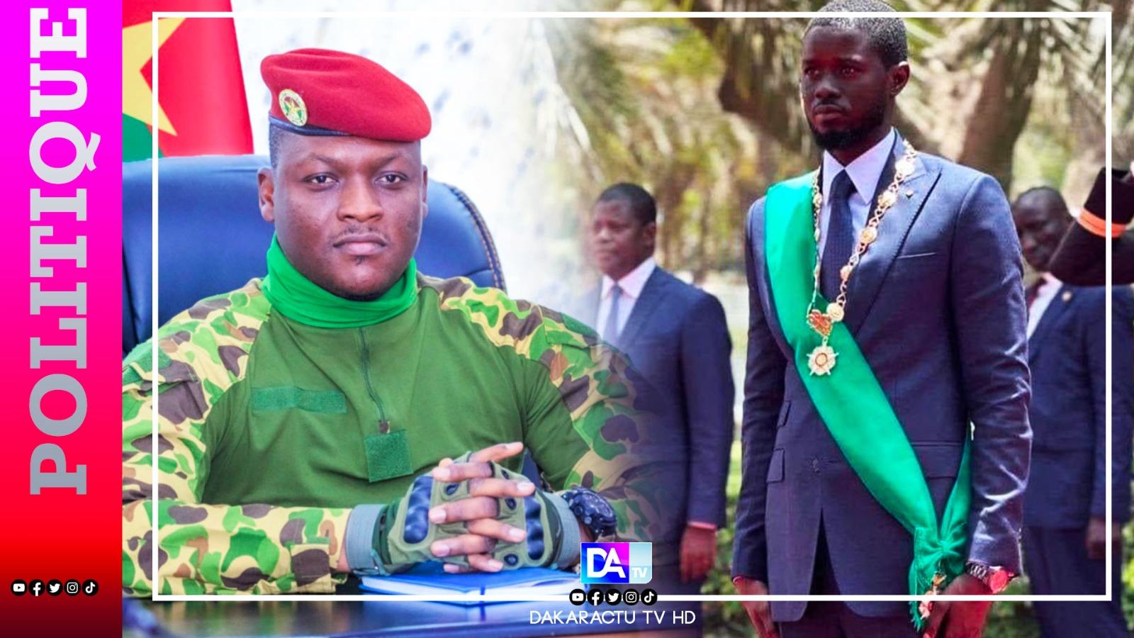 Prestation de serment : Le président Burkinabé adresse ses vives félicitations à Bassirou D Faye et rappelle les relations bilatérales entre les deux pays
