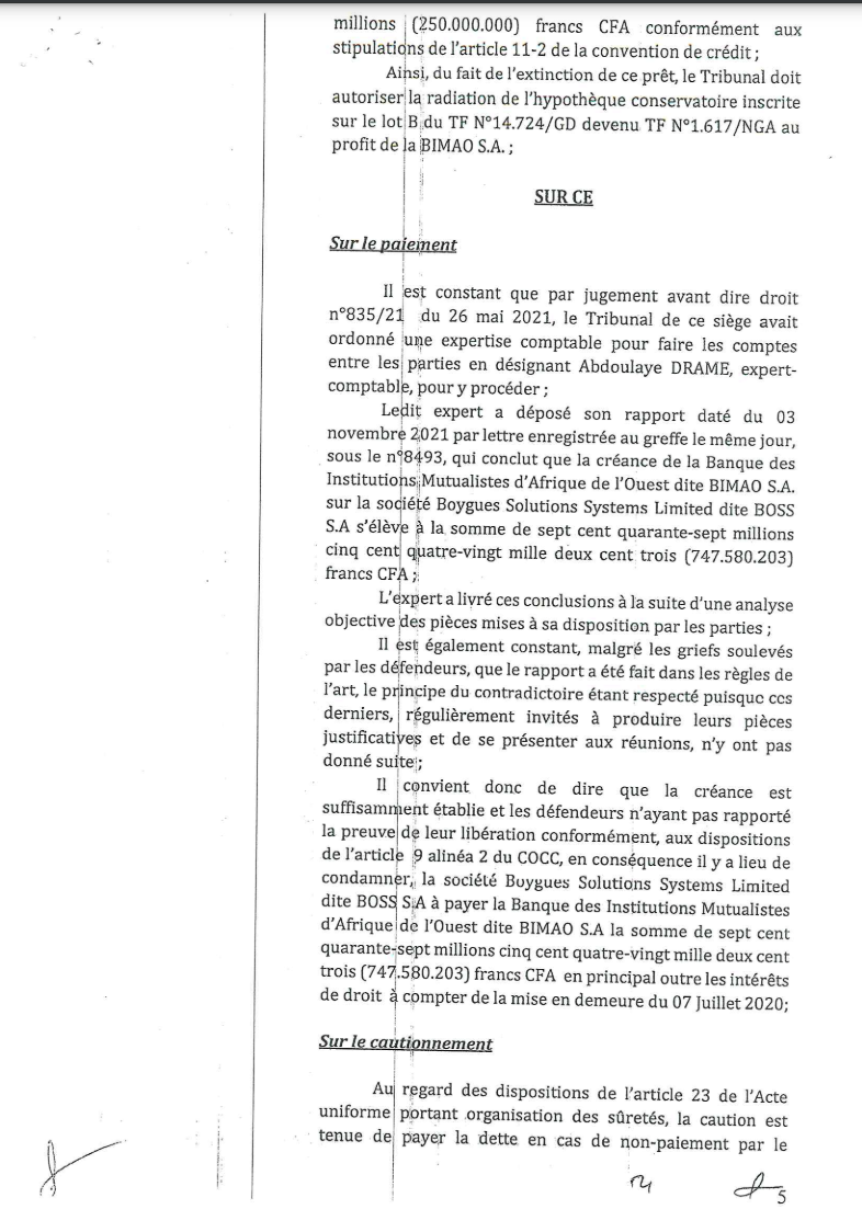 Contentieux d'affaires: Le tribunal du commerce de Dakar condamne Bougane à payer plus de 700.000.000 Fcfa à la BIMAO