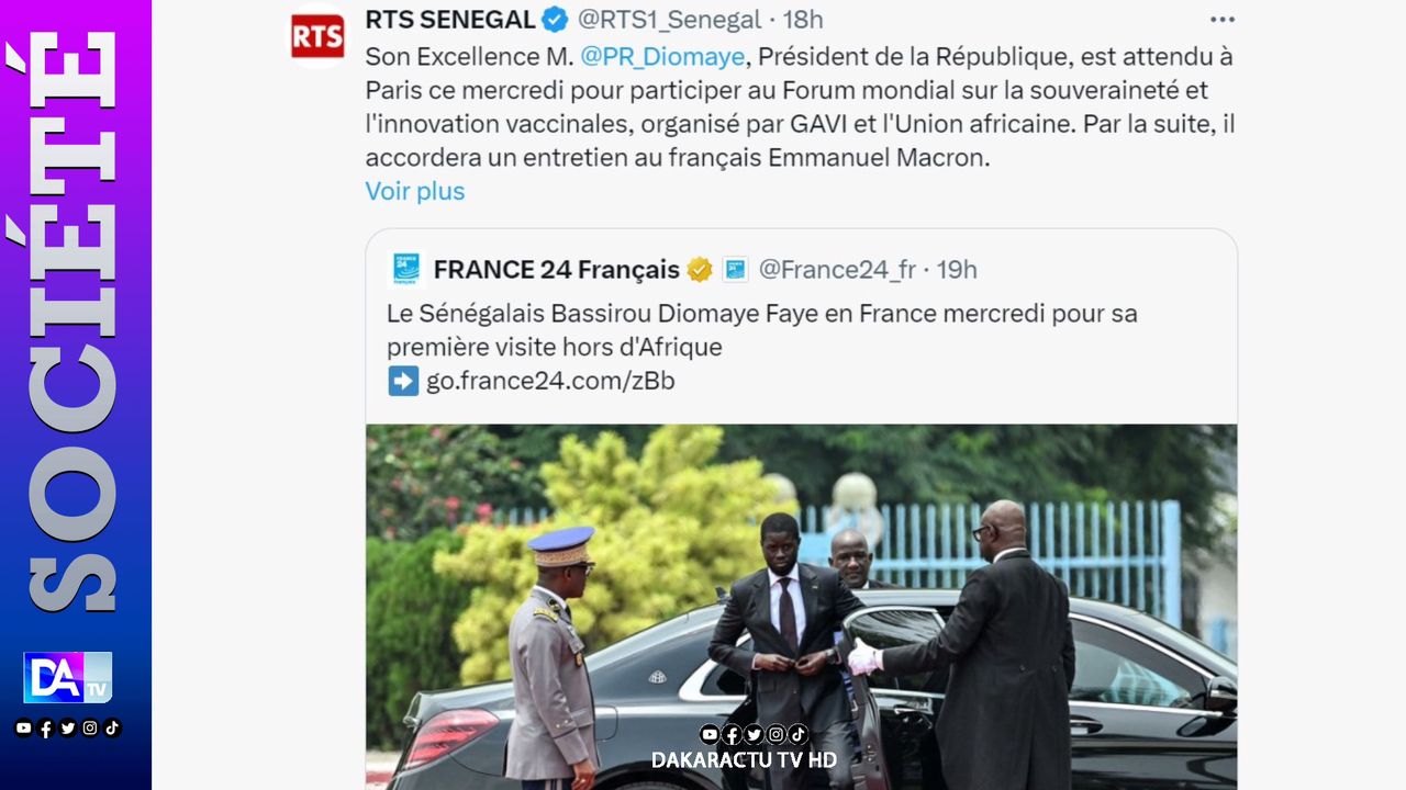 Visite du PR Diomaye Faye en France: "Guerre des mots" entre la RTS et France 24