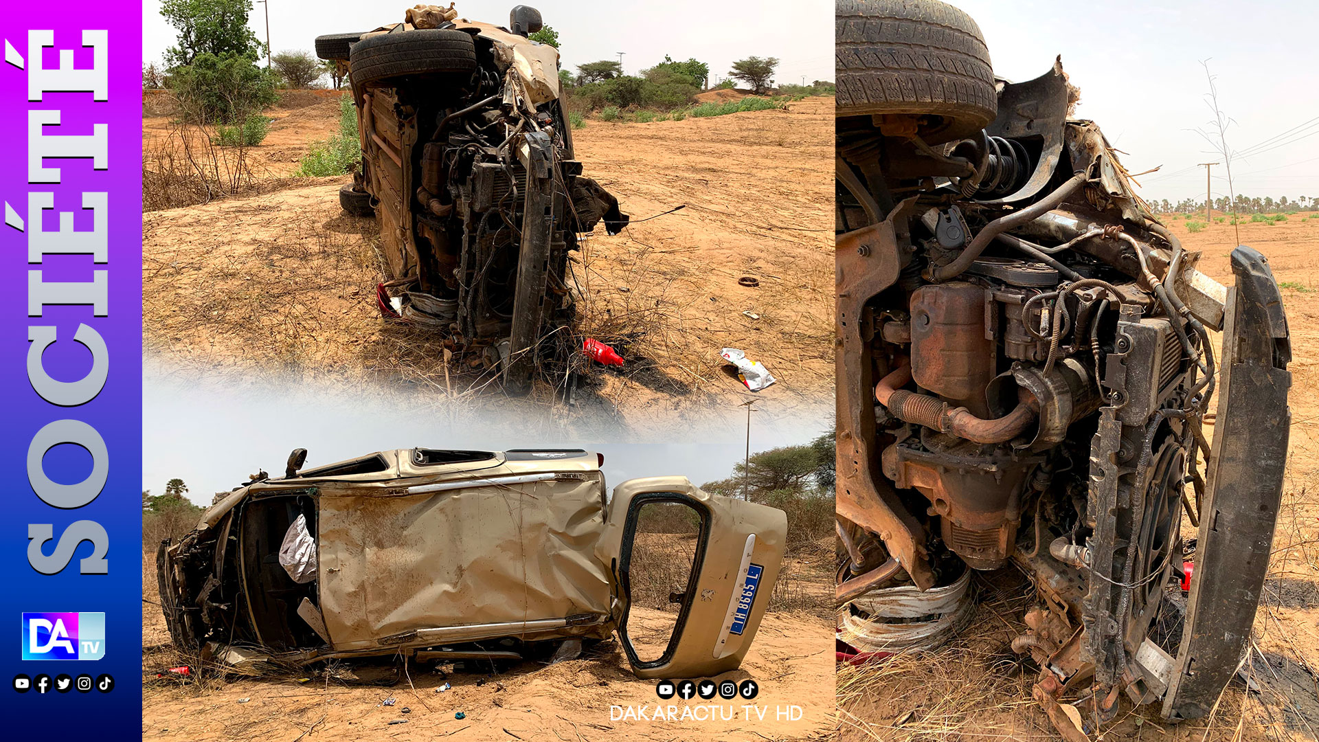 Accident de la route : Un conducteur perd le contrôle de son véhicule et meurt sur le coup entre Ndiassane et Tawa Fall