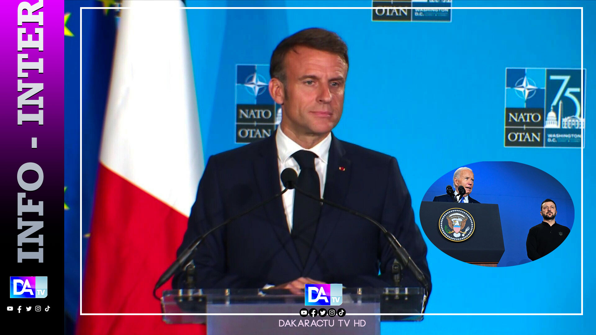 Macron sur la gaffe de Biden à l'Otan: "il nous arrive à tous de faire des lapsus"