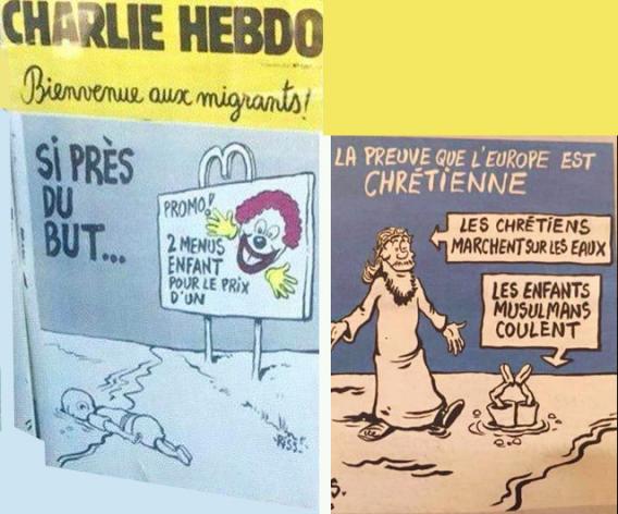 Les dessins de Charlie Hebdo sur la mort du petit Aylan scandalisent à l'étranger