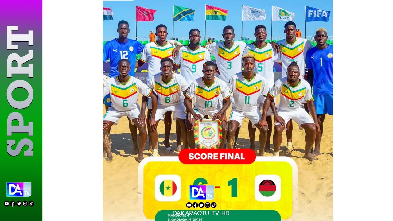 Les Lions de la plage écrasent le Malawi 6-1 et se préparent pour le duel décisif contre le Mozambique