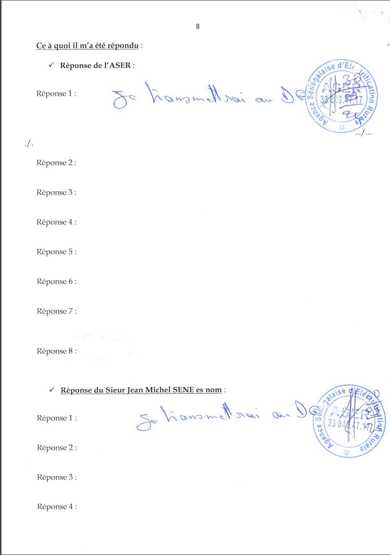 Affaire Scandale de l'Aser : AEE Power Sénégal et son DG, Saidou Kane envoient une sommation interpellative à Jean Michel Sene.