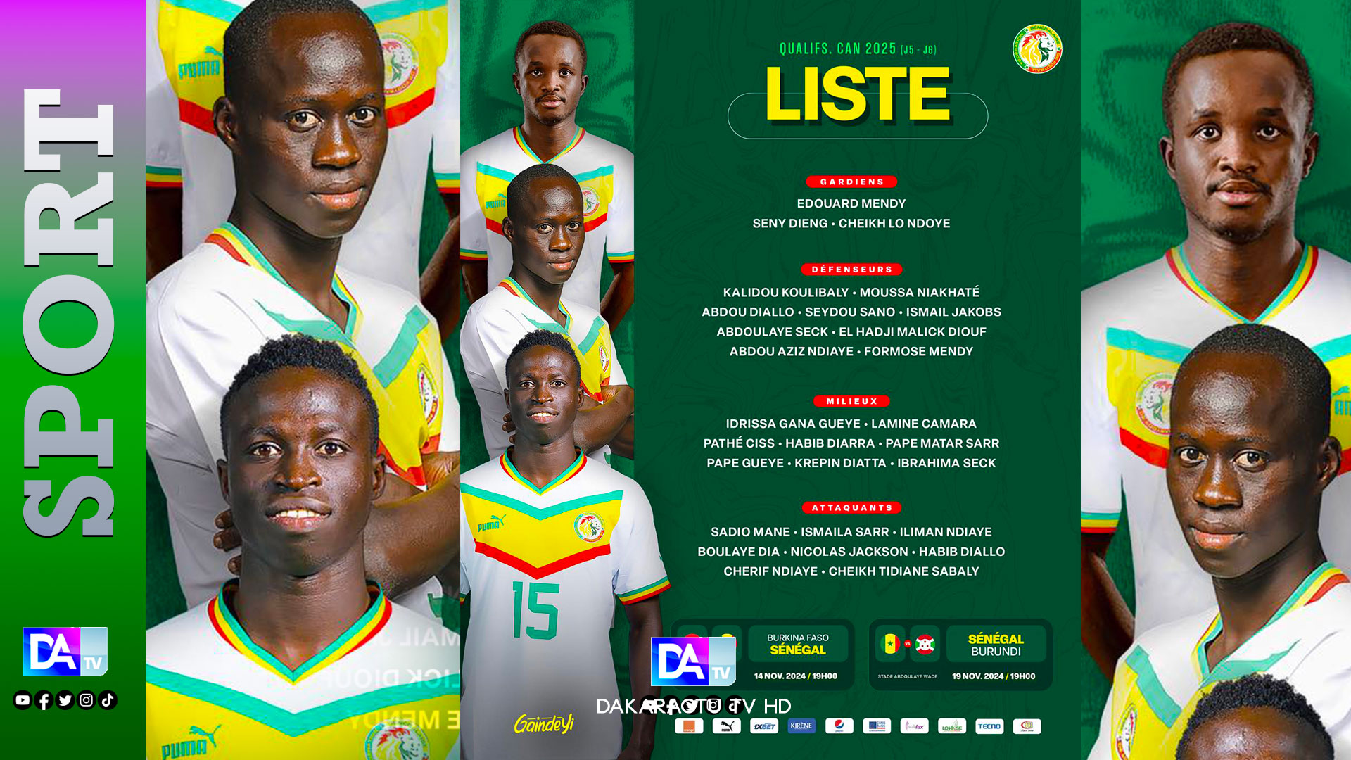 La Tanière se renforce : Pape Thiaw dévoile une liste de 28 Lions pour les chocs contre le Burkina et le Burundi