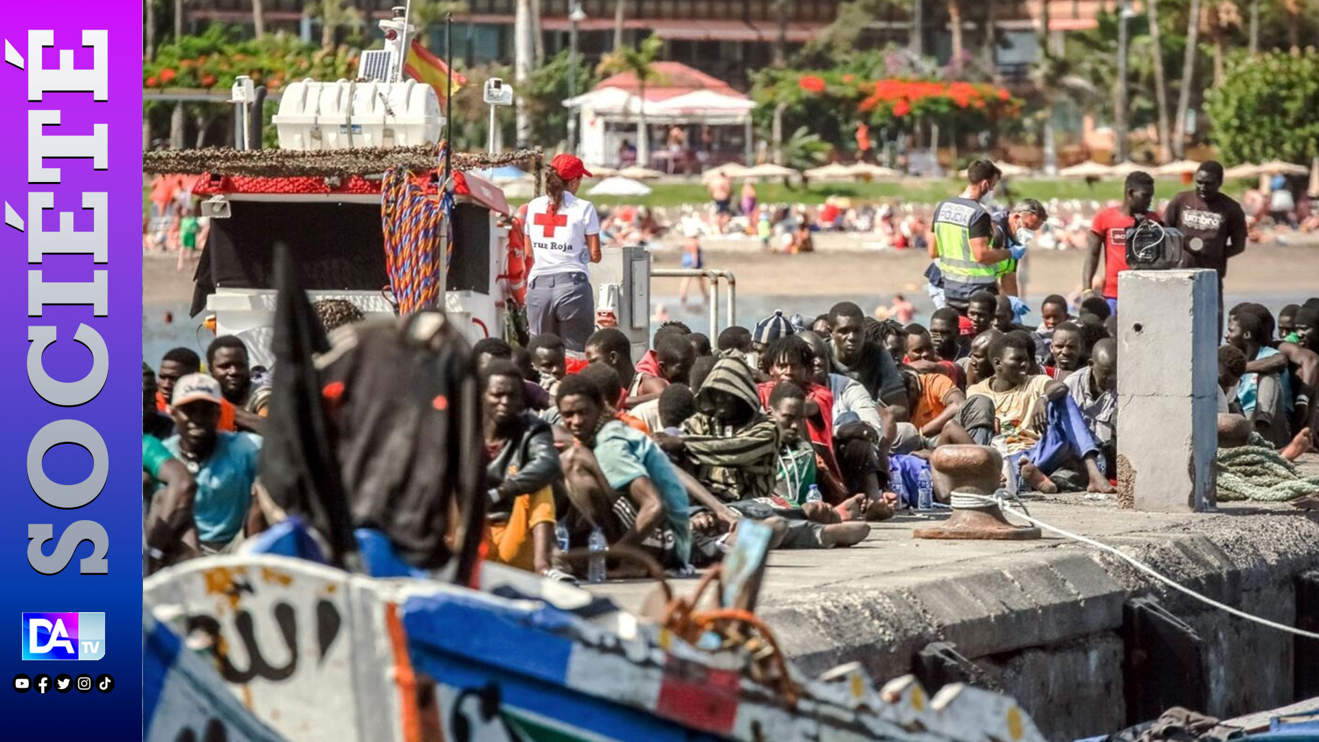 Émigration irrégulière : une nouvelle embarcation avec 194 personnes en provenance du Sénégal débarque à El Hierro.