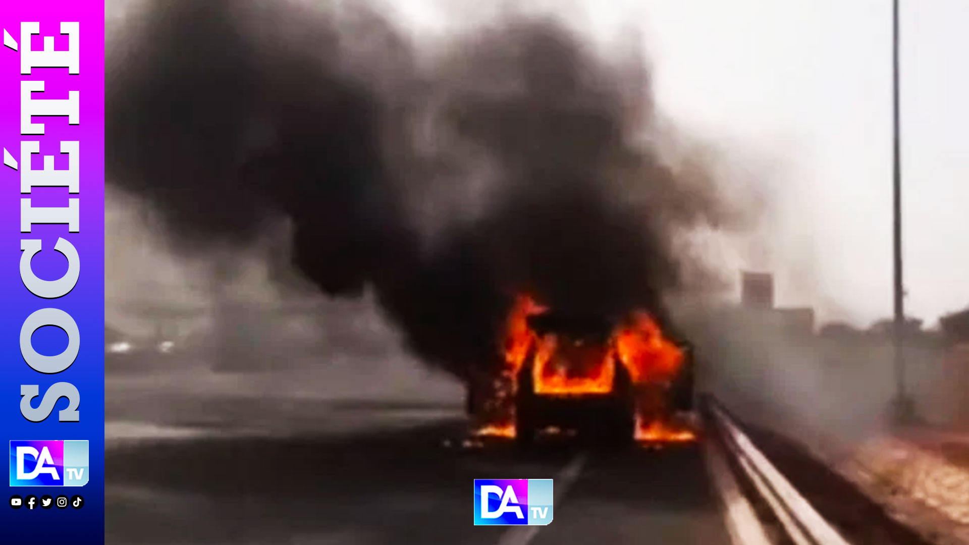 Autoroute à péage : Un véhicule prend feu sur l'axe AIBD-Dakar