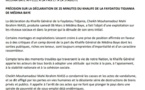 Déclaration du Khalife Serigne Mahi Ibrahim Niass : Les précisions de Médina Baye (Document)