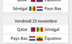 Calendrier du groupe A de la Coupe du monde 2022 de football