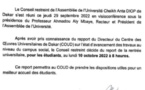 UCAD: la rentrée scolaire reportée au 10 Octobre.