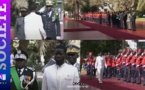 Levée des couleurs au palais: Le PM Ousmane Sonko en compagnie des hommes de confiance de Macky Sall ont accueilli SE Bassirou Diomaye Faye.