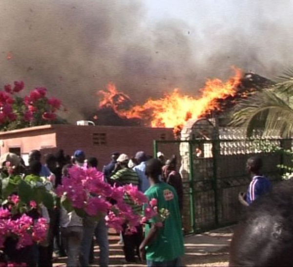 Photos exclusives de l'incendie d'hier à Saly