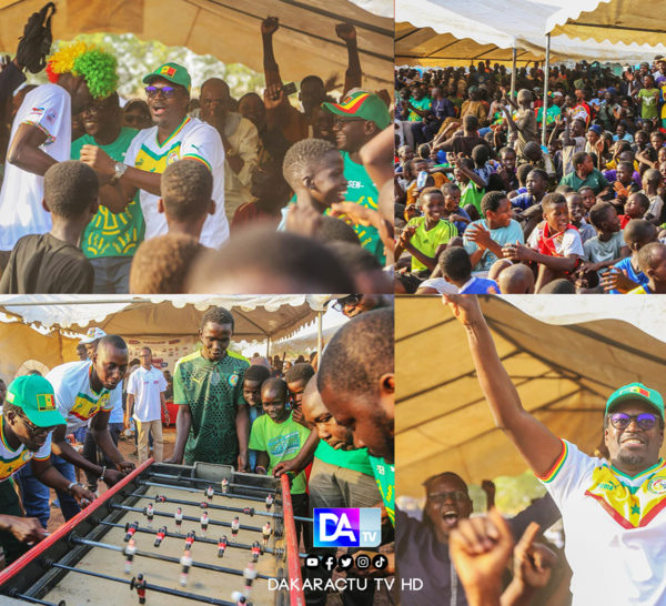 Fanzone à Tamba : Mamadou Kassé en communion avec la jeunesse, éclate de joie après la qualification des Lions en 8e !