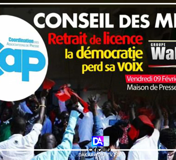 [🛑Direct]   Retrait Licence Walf: La presse se mobilise pour un conseil de média