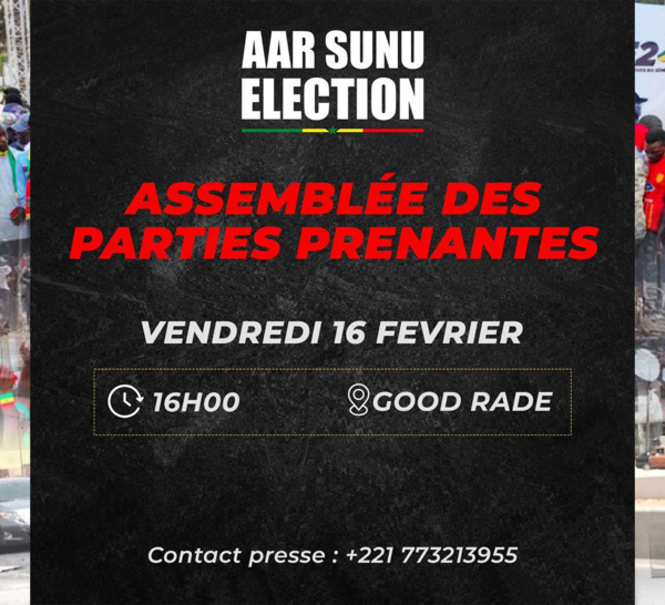 [ 🛑DIRECT ]  "Aar sunu élection" procède à l'Assemblée des parties prenantes