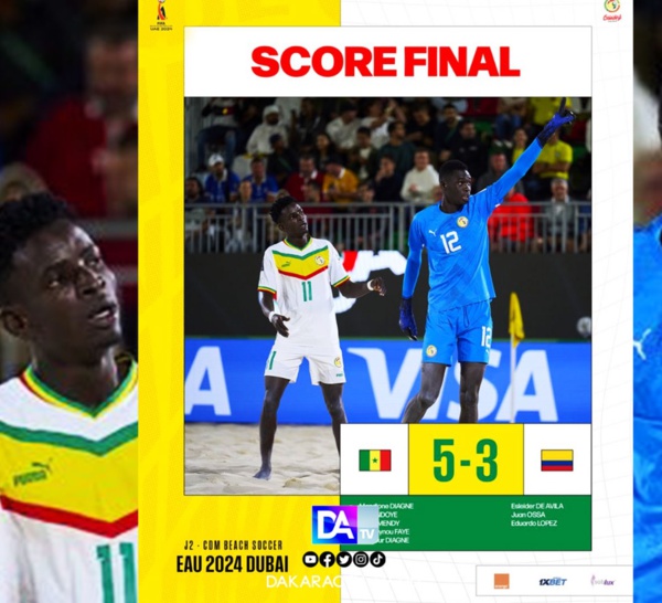 Coupe du monde Beach Soccer : Le Sénégal se relance face à la Colombie