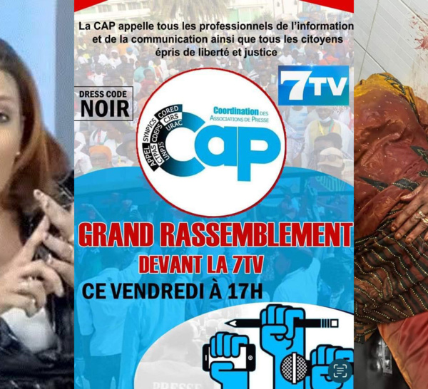 [🔴DIRECT 7TV  ] DUPLEX / Agression de MNF: Rassemblement de la Cap devant la 7TV