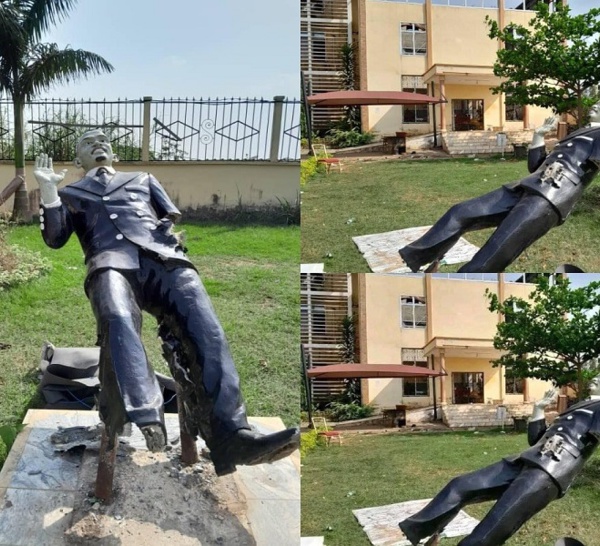 Cameroun : La statue de Samuel Eto’o encore vandalisée