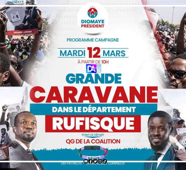 [🛑DIRECT ]Campagne électorale: Keur Massar et Rufisque vont accueillir la caravane Diomaye President