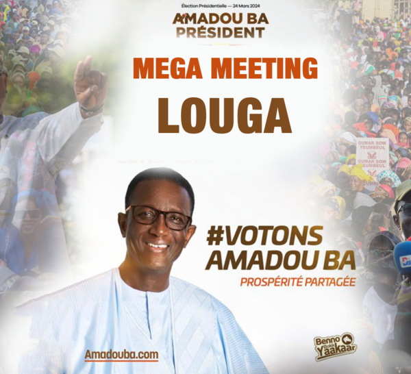 [🛑DIRECT] Mega Meeting à Louga : Amadou Bâ relance sa campagne en compagnie de Mamour Diallo !