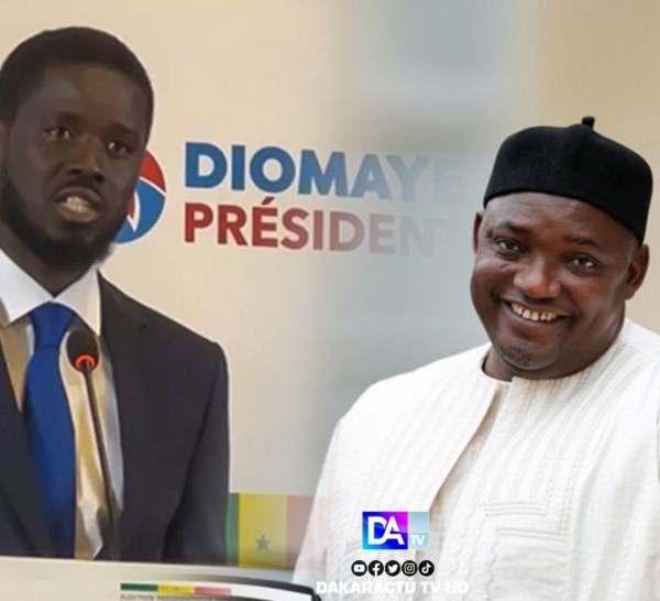 Présidentielle au Sénégal : Les félicitations de Adama Barrow au Président  Bassirou  Diomaye Faye