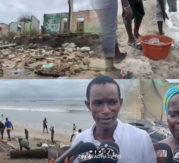 Rufisque /Bagny : la mer avance et les vagues menacent des maisons !