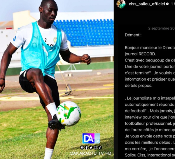 Après avoir annoncé sa retraite du football, Saliou Ciss se rétracte et dément « Record ! »