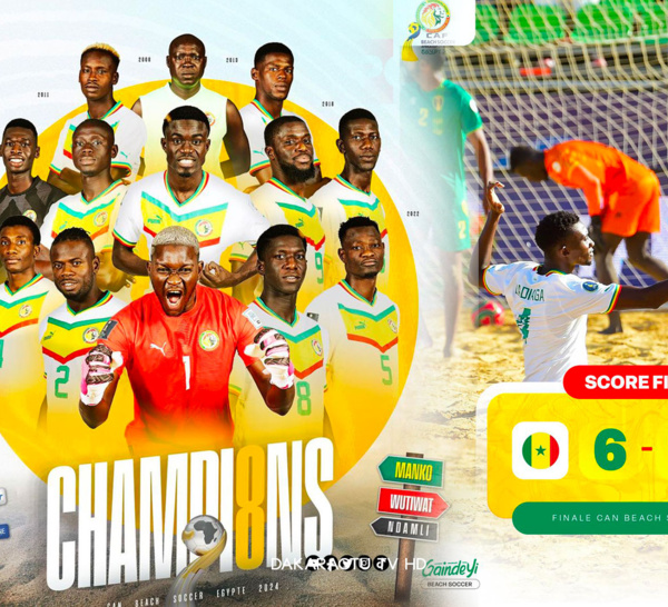 Les Lions de la Plage Triomphent : Huitième Titre Continental et Cinquième Consécutif ... le Senegal Écrase la Mauritanie et maintient son status de Leader (6-1)