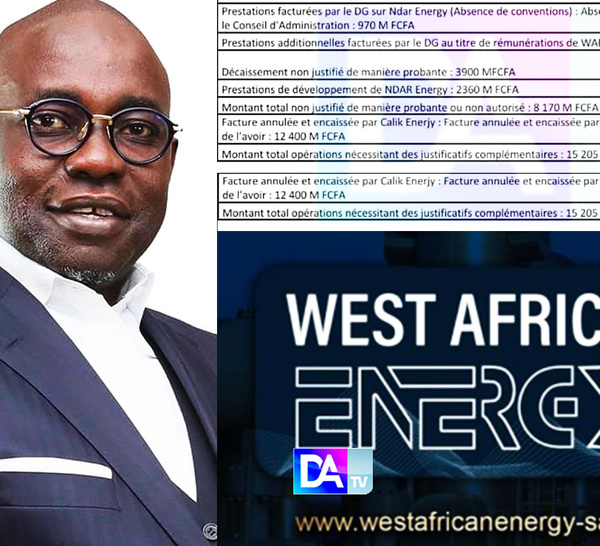 Affaire Samuel Sarr – West African Energy : « Le montant total non justifié de manière probante ou non autorisé s'élève à 8 milliards 170 millions de FCFA » (rapport d'audit du cabinet Mazars).