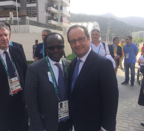 RIO 2016 : Diagna Ndiaye avec le Président français François Hollande