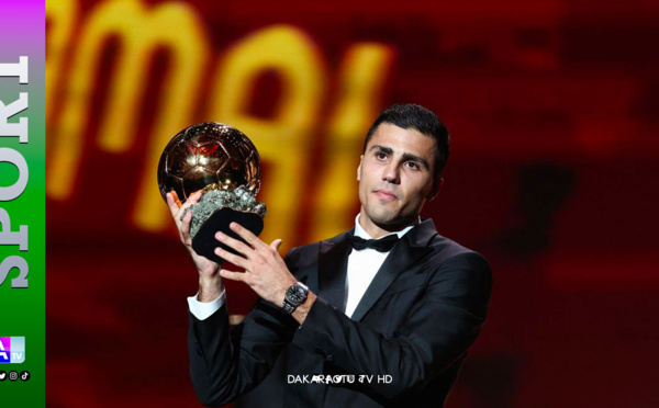 Foot: Rodri (Manchester City/Espagne) remporte le Ballon d'or 2024