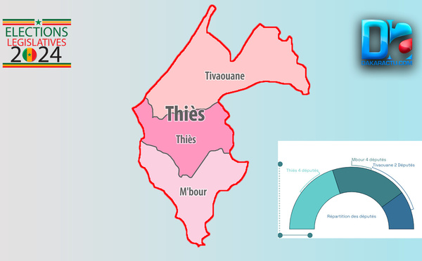 [INFOGRAPHIE] Sénégal/Législatives 2024 : Visualisez les résultats provisoires de la région de Thies